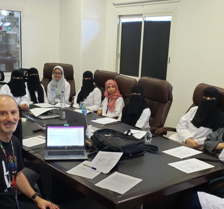 Jonathan in Riyadh, Saudi Arabia with Amazon focus group participants in 2019